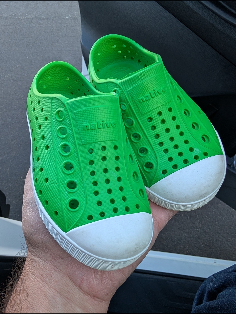 Native Shoes Baby Jefferson Grasshopper GREEN White C6